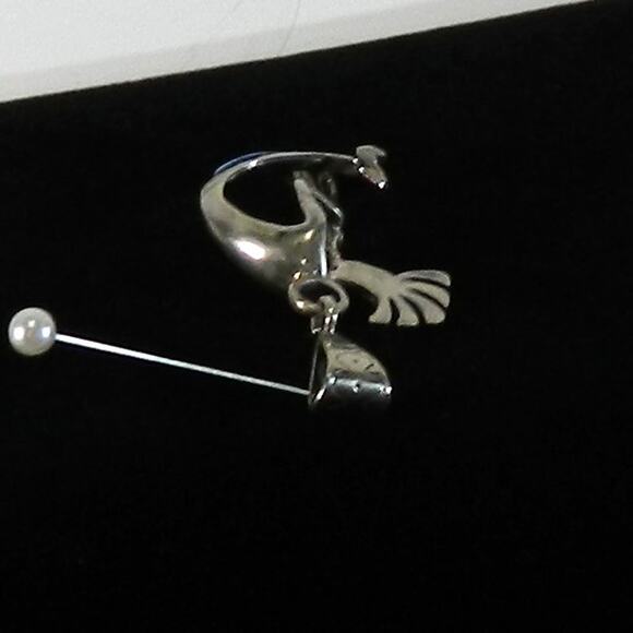 Vintage Opal and Lapis Inlay Kokopelli Pendant Sterling Silver - Picture 3 of 6